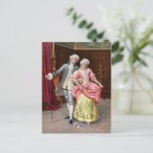 Rococo Couple Briefkaart (Staand voorkant)