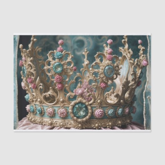 Rococo Crown Up Close Decoupage Tissuepapier (Voorkant)