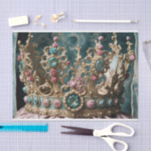 Rococo Crown Up Close Decoupage Tissuepapier (Craft)
