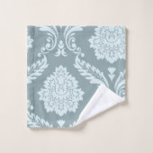 Rococo Damask Art I Duck Egg Blue+Teal Bad Handdoek (Wasdoekje)