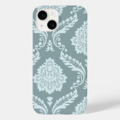 Rococo Damask Art I Duck Egg Blue+Teal Case-Mate iPhone Case (Achterkant)