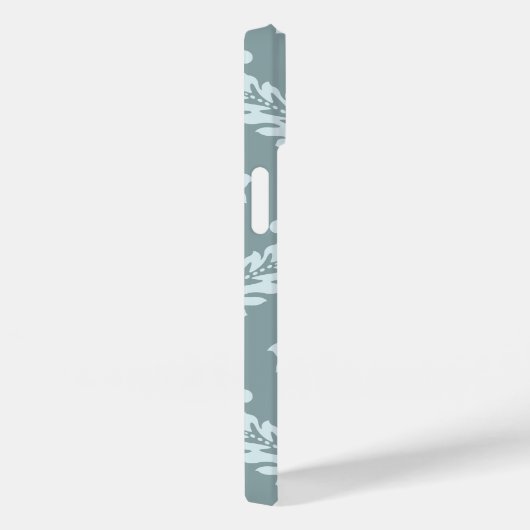Rococo Damask Art I Duck Egg Blue+Teal Case-Mate iPhone Case (Achterkant / Rechts)