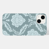 Rococo Damask Art I Duck Egg Blue+Teal Case-Mate iPhone Case (Achterkant (horizontaal))