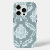Rococo Damask Art I Duck Egg Blue+Teal Case-Mate iPhone Case (Achterkant)