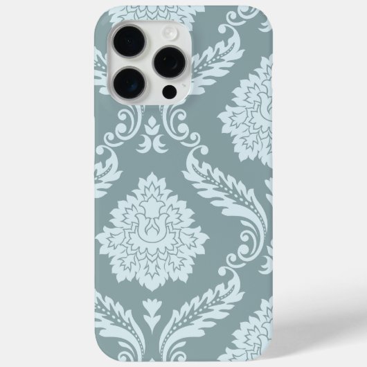 Rococo Damask Art I Duck Egg Blue+Teal Case-Mate iPhone Case (Achterkant)
