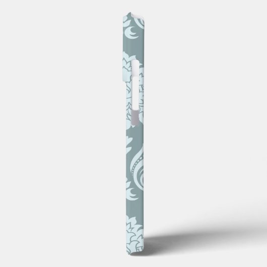 Rococo Damask Art I Duck Egg Blue+Teal Case-Mate iPhone Case (Achterkant / Links)