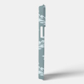 Rococo Damask Art I Duck Egg Blue+Teal Case-Mate iPhone Case (Achterkant / Rechts)