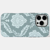 Rococo Damask Art I Duck Egg Blue+Teal Case-Mate iPhone Case (Achterkant (horizontaal))