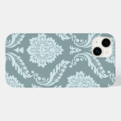Rococo Damask Art I Duck Egg Blue+Teal Case-Mate iPhone Case (Achterkant (horizontaal))