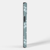 Rococo Damask Art I Duck Egg Blue+Teal Case-Mate iPhone Case (Achterkant / Rechts)