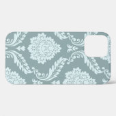Rococo Damask Art I Duck Egg Blue+Teal Case-Mate iPhone Case (Achterkant (horizontaal))