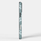 Rococo Damask Art I Duck Egg Blue+Teal Case-Mate iPhone Case (Achterkant / Rechts)