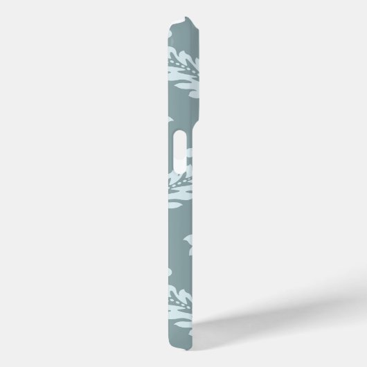 Rococo Damask Art I Duck Egg Blue+Teal Case-Mate iPhone Case (Achterkant / Rechts)