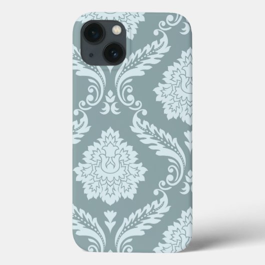 Rococo Damask Art I Duck Egg Blue+Teal Case-Mate iPhone Case (Achterkant)