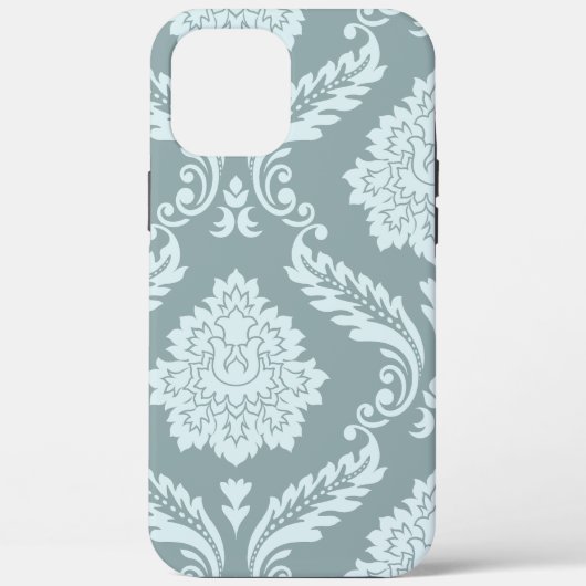 Rococo Damask Art I Duck Egg Blue+Teal Case-Mate iPhone Case (Achterkant)