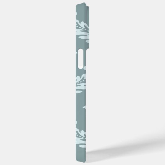 Rococo Damask Art I Duck Egg Blue+Teal Case-Mate iPhone Case (Achterkant / Rechts)