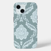 Rococo Damask Art I Duck Egg Blue+Teal Case-Mate iPhone Case (Achterkant)