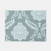 Rococo Damask Art I Duck Egg Blue+Teal Deurmat (Voorkant)