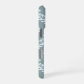 Rococo Damask Art I Duck Egg Blue+Teal iPhone Hoesje (Rechterkant)