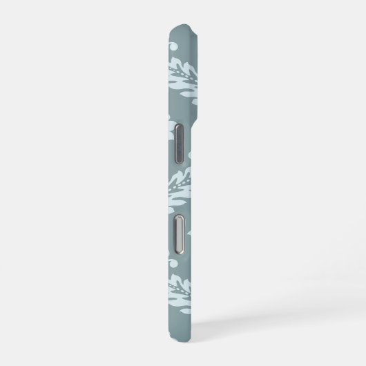 Rococo Damask Art I Duck Egg Blue+Teal iPhone Hoesje (Rechterkant)