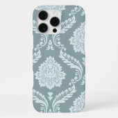 Rococo Damask Art I Duck Egg Blue+Teal iPhone Hoesje (Achterkant)