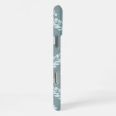 Rococo Damask Art I Duck Egg Blue+Teal iPhone Hoesje (Rechterkant)