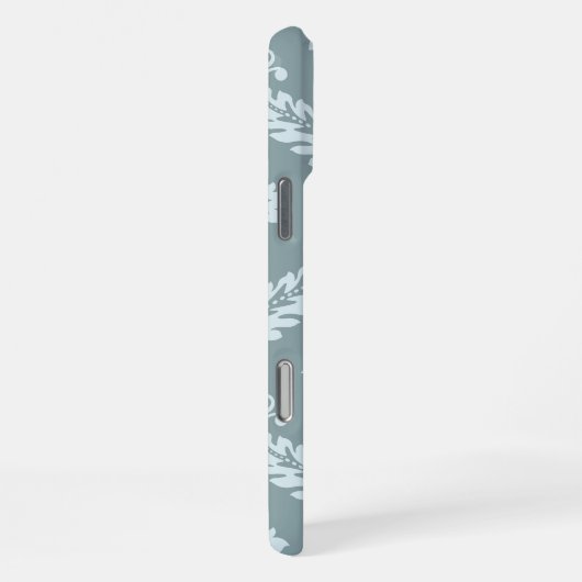Rococo Damask Art I Duck Egg Blue+Teal iPhone Hoesje (Rechterkant)