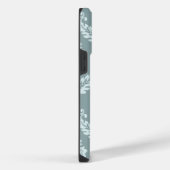 Rococo Damask Art I Duck Egg Blue+Teal iPhone Hoesje (Rechterkant)