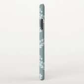 Rococo Damask Art I Duck Egg Blue+Teal iPhone Hoesje (Rechterkant)