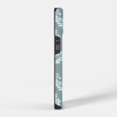 Rococo Damask Art I Duck Egg Blue+Teal iPhone Hoesje (Rechterkant)