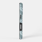 Rococo Damask Art I Duck Egg Blue+Teal iPhone Hoesje (Rechterkant)