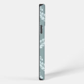 Rococo Damask Art I Duck Egg Blue+Teal iPhone Hoesje (Rechterkant)
