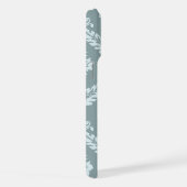 Rococo Damask Art I Duck Egg Blue+Teal iPhone Hoesje (Rechterkant)