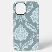 Rococo Damask Art I Duck Egg Blue+Teal iPhone Hoesje (Achterkant)