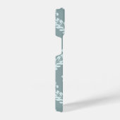 Rococo Damask Art I Duck Egg Blue+Teal iPhone Hoesje (Rechterkant)