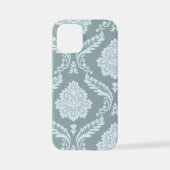 Rococo Damask Art I Duck Egg Blue+Teal iPhone Hoesje (Achterkant)
