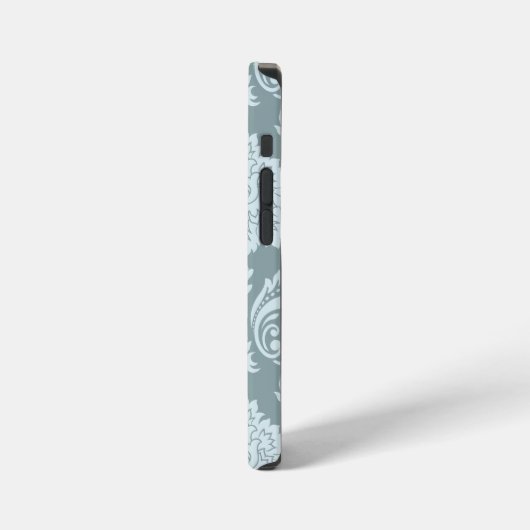 Rococo Damask Art I Duck Egg Blue+Teal iPhone Hoesje (Linkerkant)
