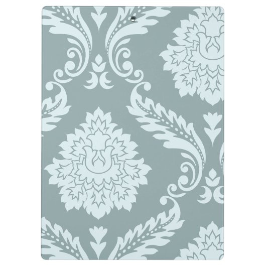 Rococo Damask Art I Duck Egg Blue+Teal Klembord (Achterkant)