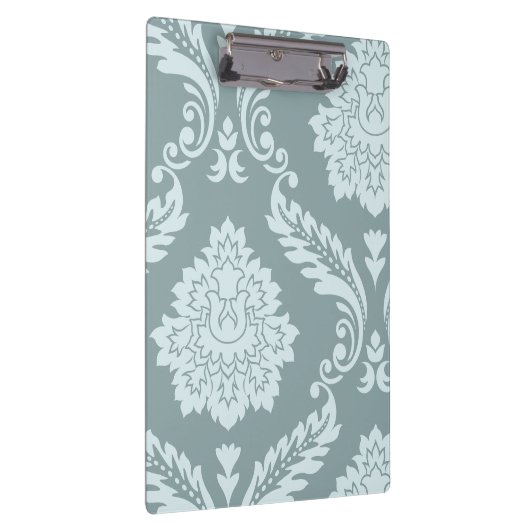 Rococo Damask Art I Duck Egg Blue+Teal Klembord (Rechts)