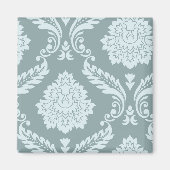 Rococo Damask Art I Duck Egg Blue+Teal Magneet (Voorkant)