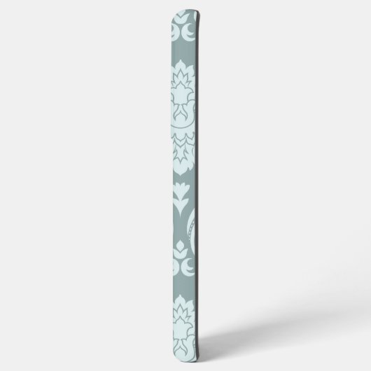 Rococo Damask Art I Duck Egg Blue+Teal Samsung Galaxy Hoesje (Linkerkant)