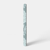 Rococo Damask Art I Duck Egg Blue+Teal Samsung Galaxy Hoesje (Linkerkant)