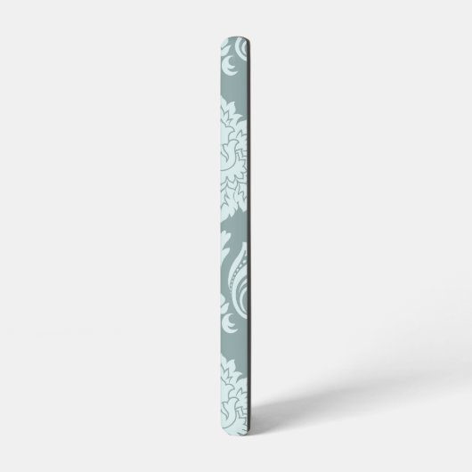 Rococo Damask Art I Duck Egg Blue+Teal Samsung Galaxy Hoesje (Linkerkant)