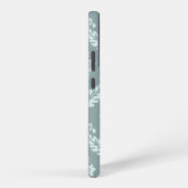 Rococo Damask Art I Duck Egg Blue+Teal Samsung Galaxy Hoesje (Rechterkant)