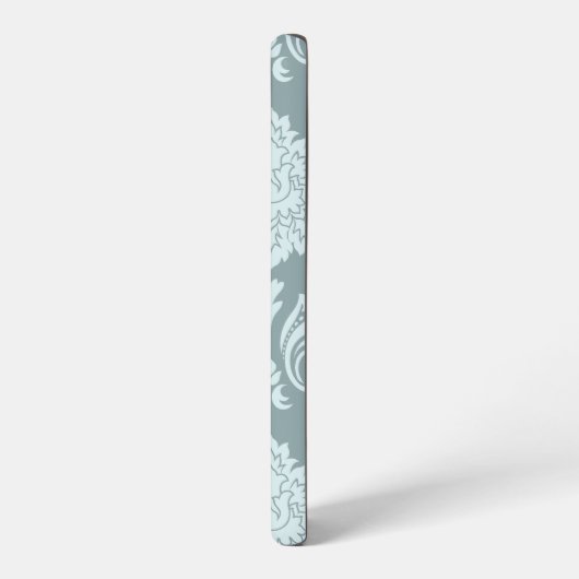 Rococo Damask Art I Duck Egg Blue+Teal Samsung Galaxy Hoesje (Linkerkant)