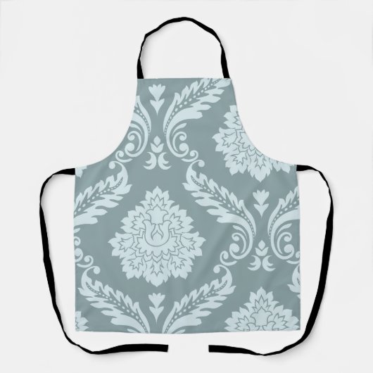 Rococo Damask Art I Duck Egg Blue+Teal Schort (Voorkant)