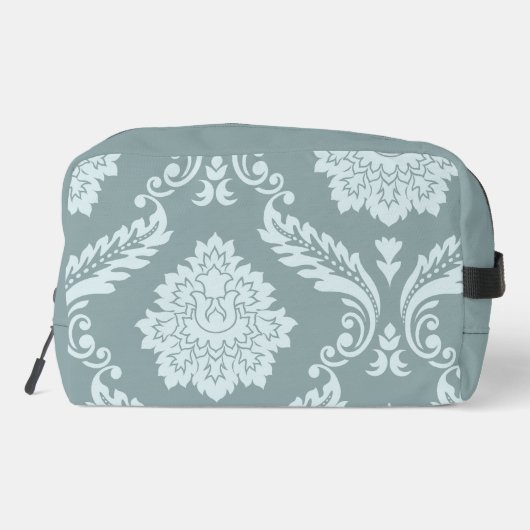Rococo Damask Art I Duck Egg Blue+Teal Toilettasje (Achterkant)