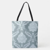 Rococo Damask Art I Duck Egg Blue+Teal Tote Bag (Voorkant)