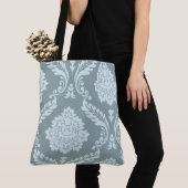 Rococo Damask Art I Duck Egg Blue+Teal Tote Bag (Dichtbij)