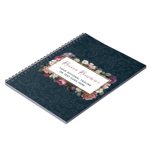 Rococo Damask & Elegant Floral  Feminine Notitieboek (Linkerzijde)